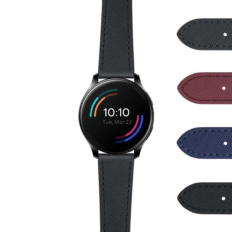 DASSARI Premium Saffiano Leather Strap (Short, Standard, Long) for Fitbit Versa 3