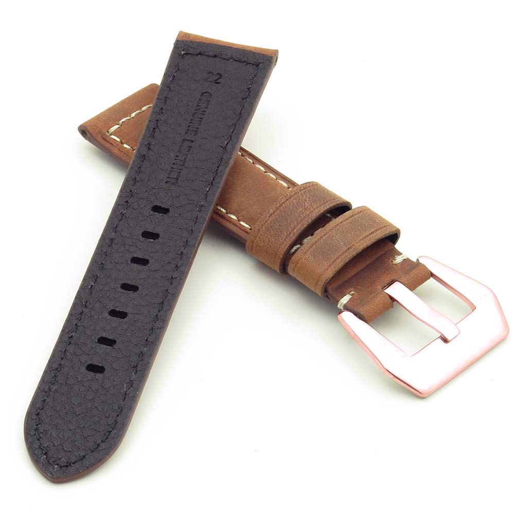 DASSARI Salvage Strap w/ Rose Gold Buckle
