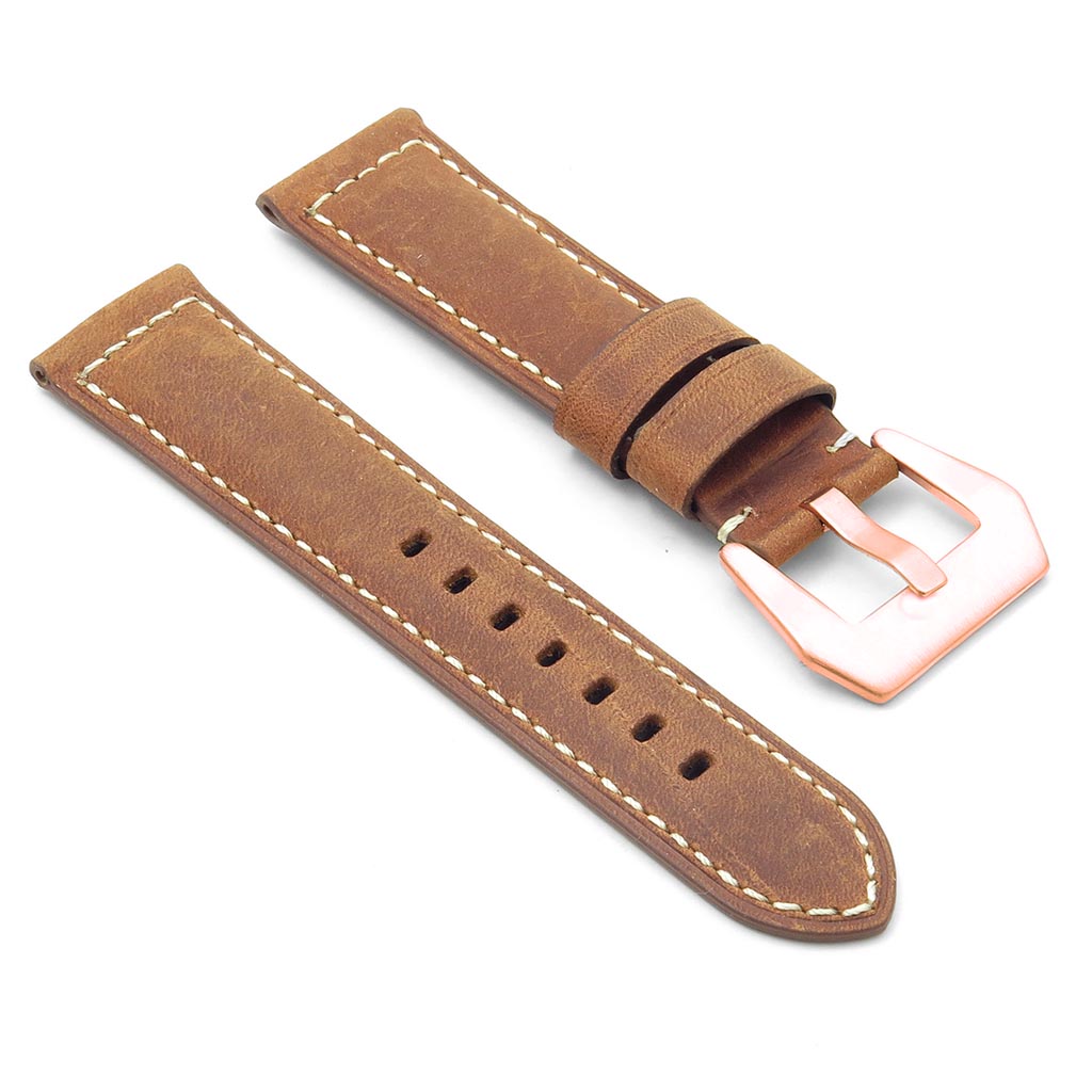 DASSARI Salvage Strap w/ Rose Gold Buckle