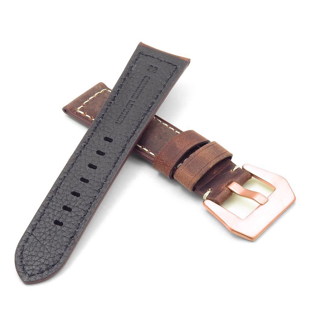 DASSARI Salvage Strap w/ Rose Gold Buckle