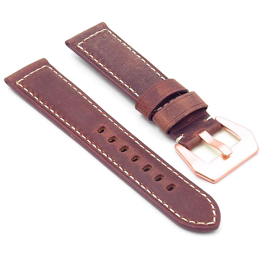DASSARI Salvage Strap w/ Rose Gold Buckle