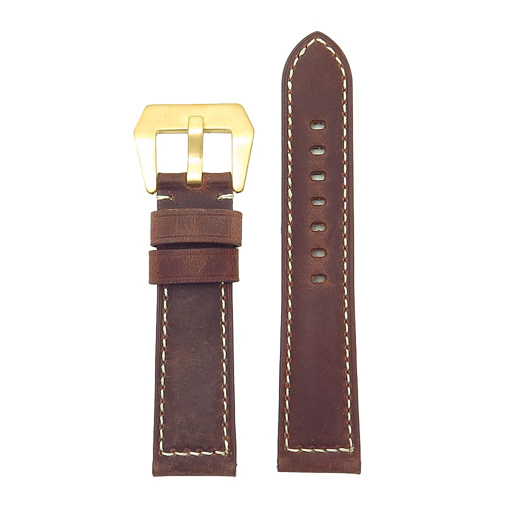 DASSARI Salvage Strap w/ Yellow Gold Buckle