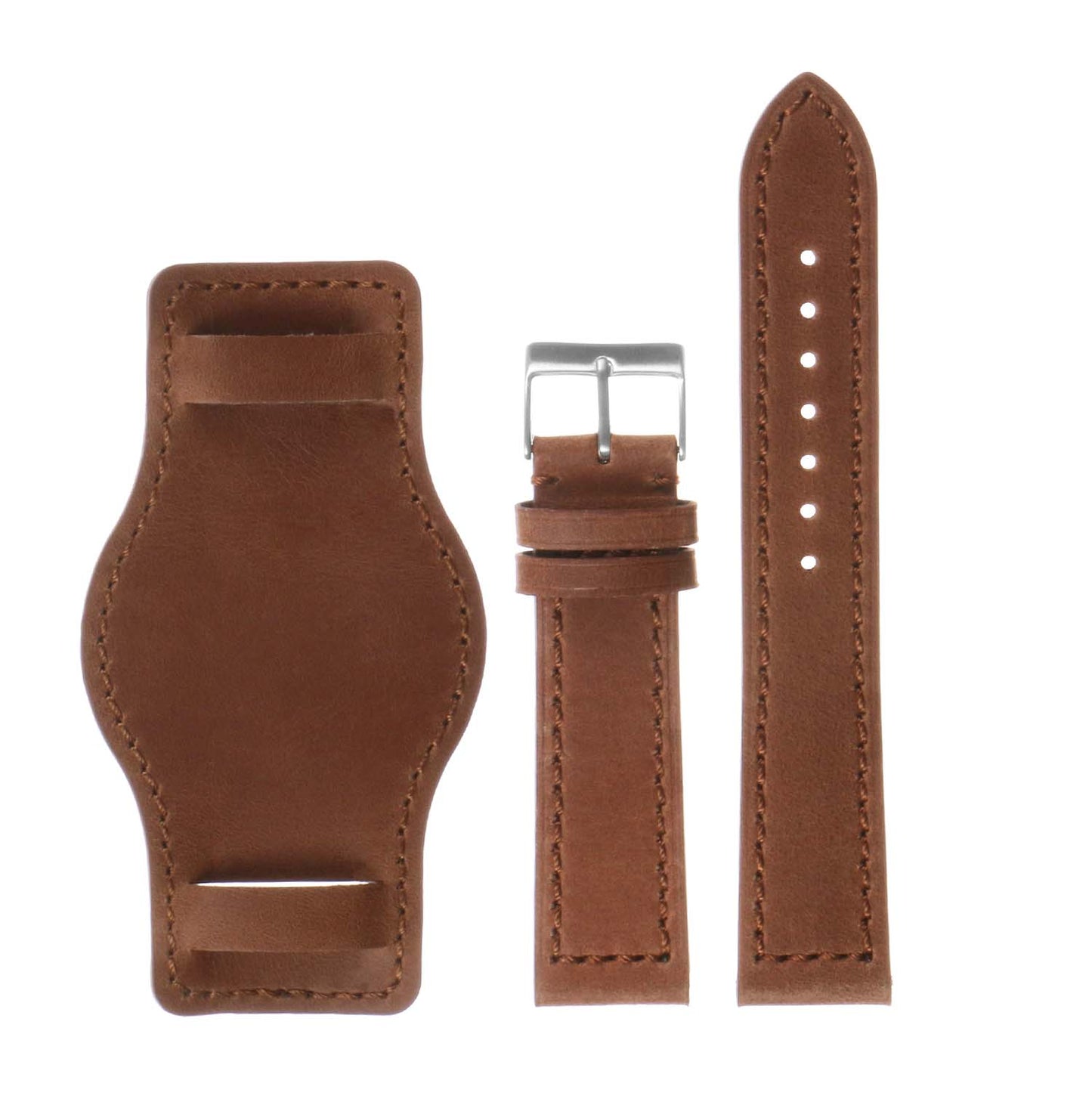 DASSARI Legend Vintage Leather Bund Watch Strap