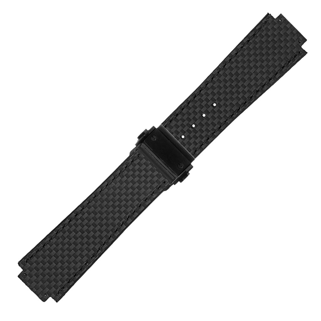 DASSARI S5 Carbon Fiber & Rubber Watch Strap for Hublot Big Bang with Matte Black Clasp