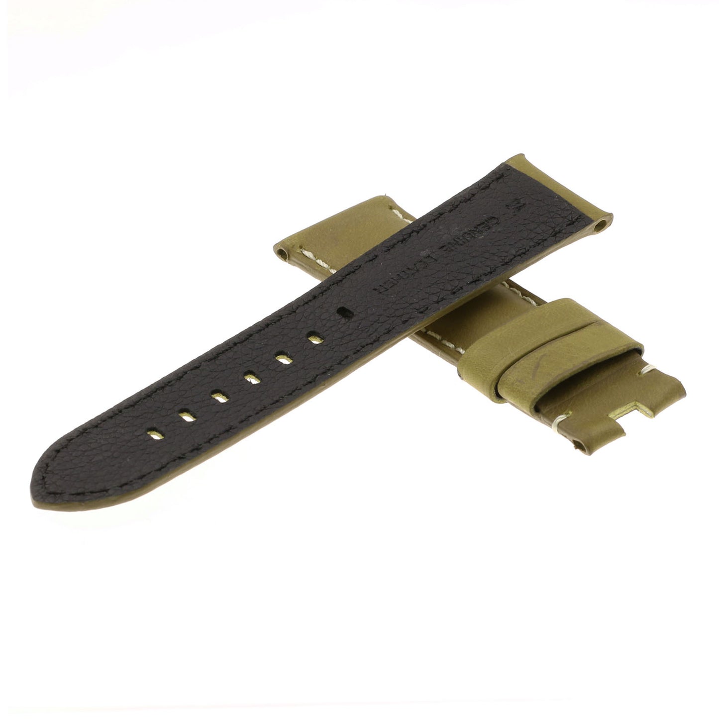 DASSARI Vintage Leather Strap w/ Black Deployant Clasp for Apple Watch