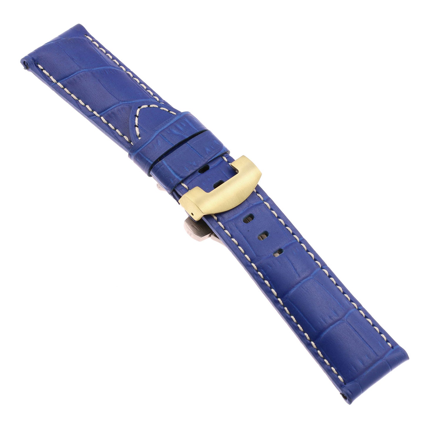 DASSARI Croc Leather Strap w/ Deployant Clasp (Standard, Long) for Garmin Forerunner 745