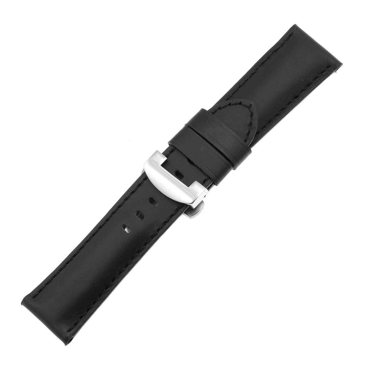 DASSARI Smooth Leather Strap w/ Deployant Clasp (Standard, Long) for Garmin Forerunner 745
