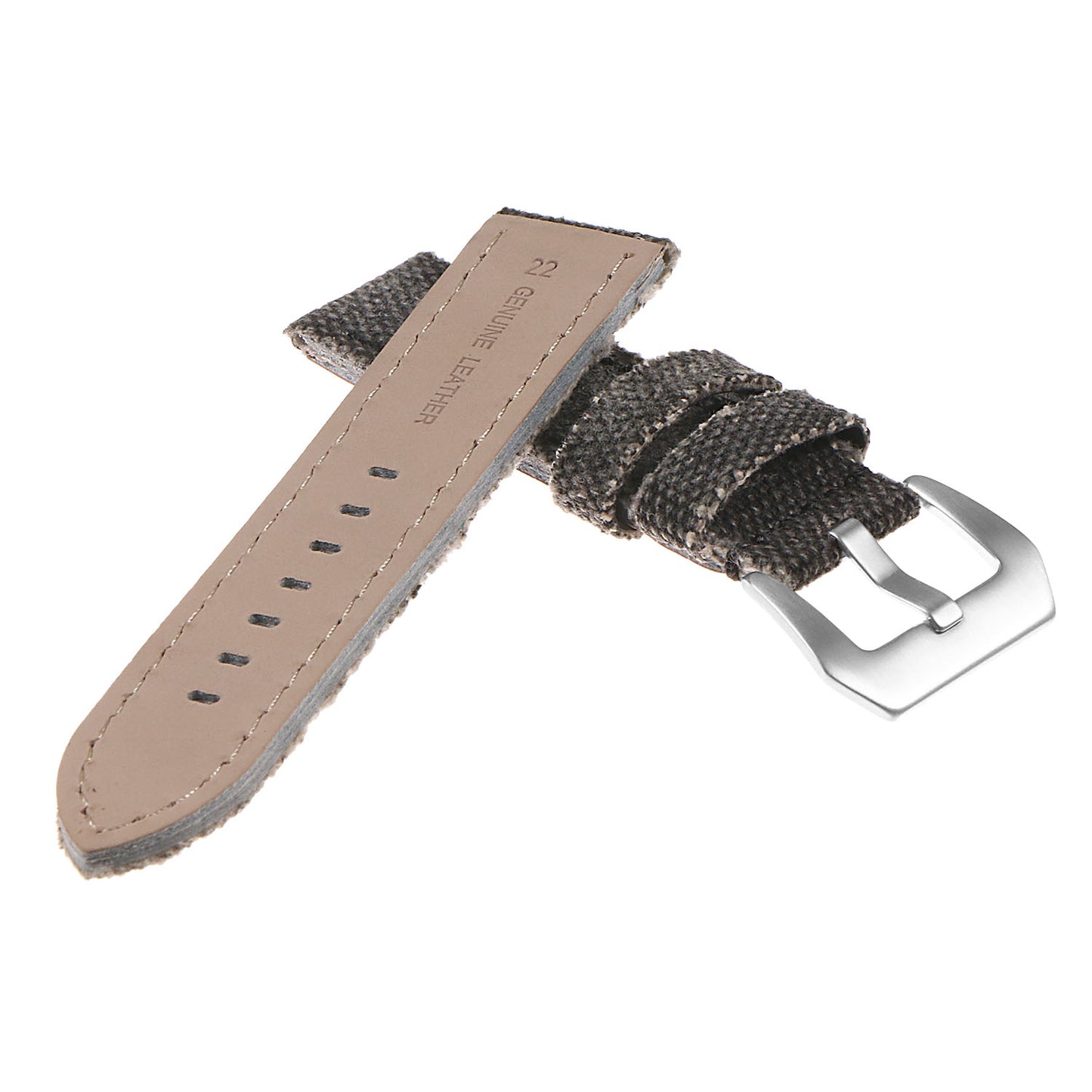 DASSARI Frayed Edge Canvas Strap