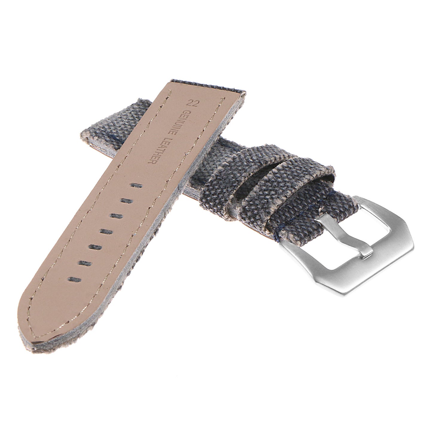 DASSARI Frayed Edge Canvas Strap