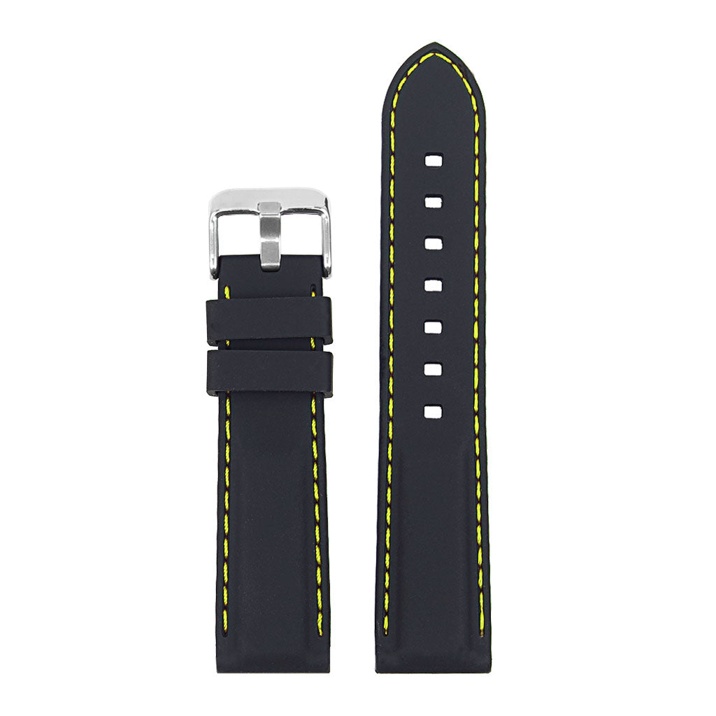 20mm Rubber Smart Watch Strap w/ Stitching