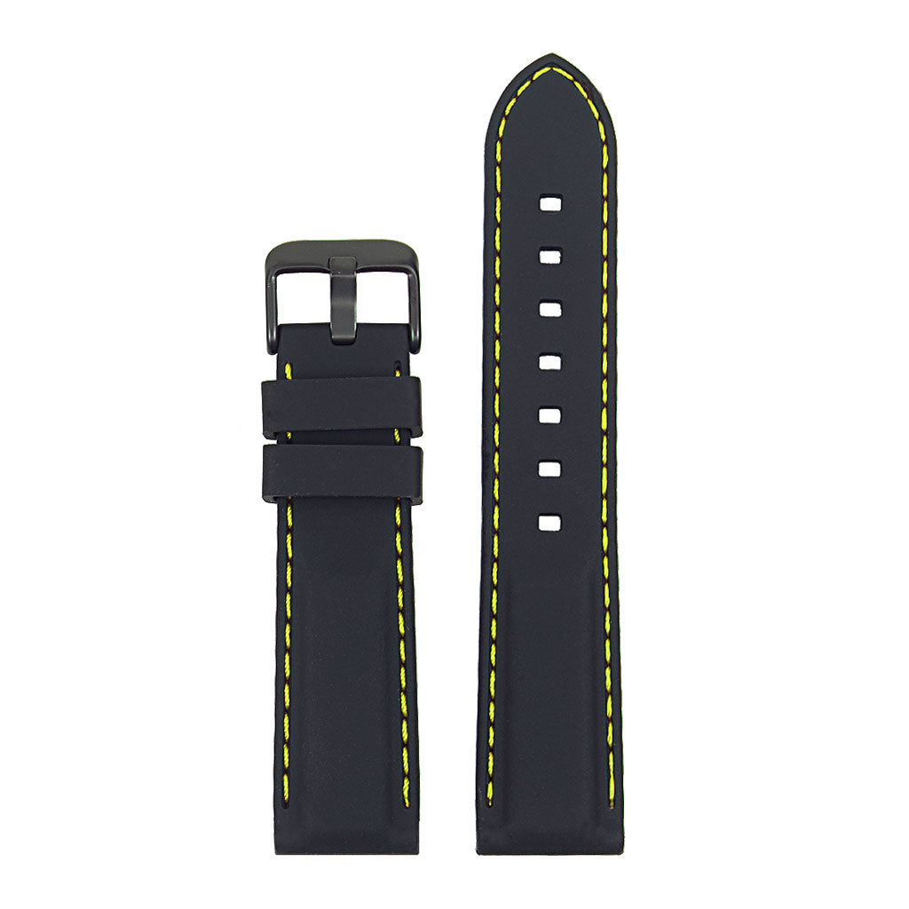Rubber Strap with Stitching & Black Buckle for Apple Watch
