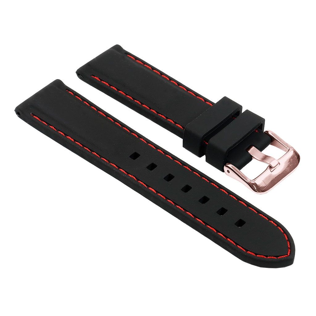 Rubber Strap w/ Stitching for Fitbit Charge 4 & Charge 3