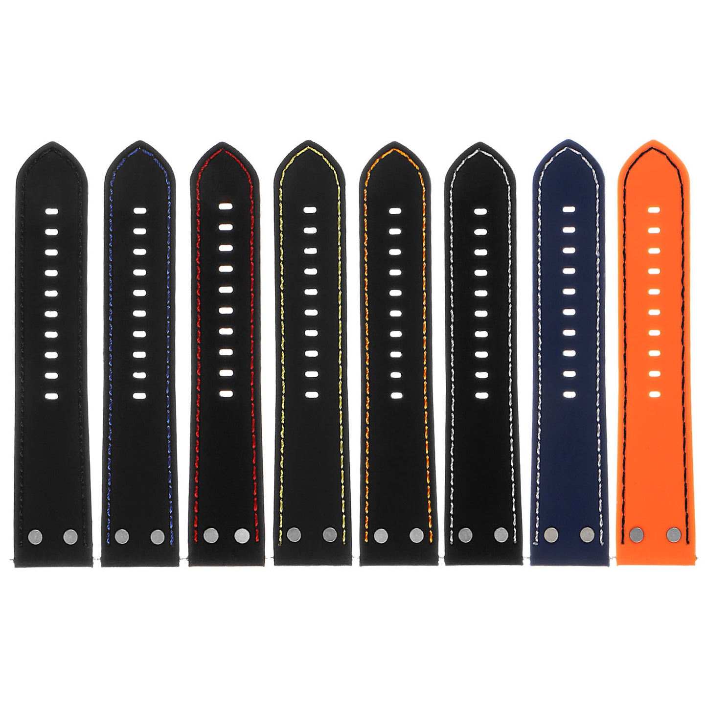 Rubber Aviator Strap with Rivets - Quick Release