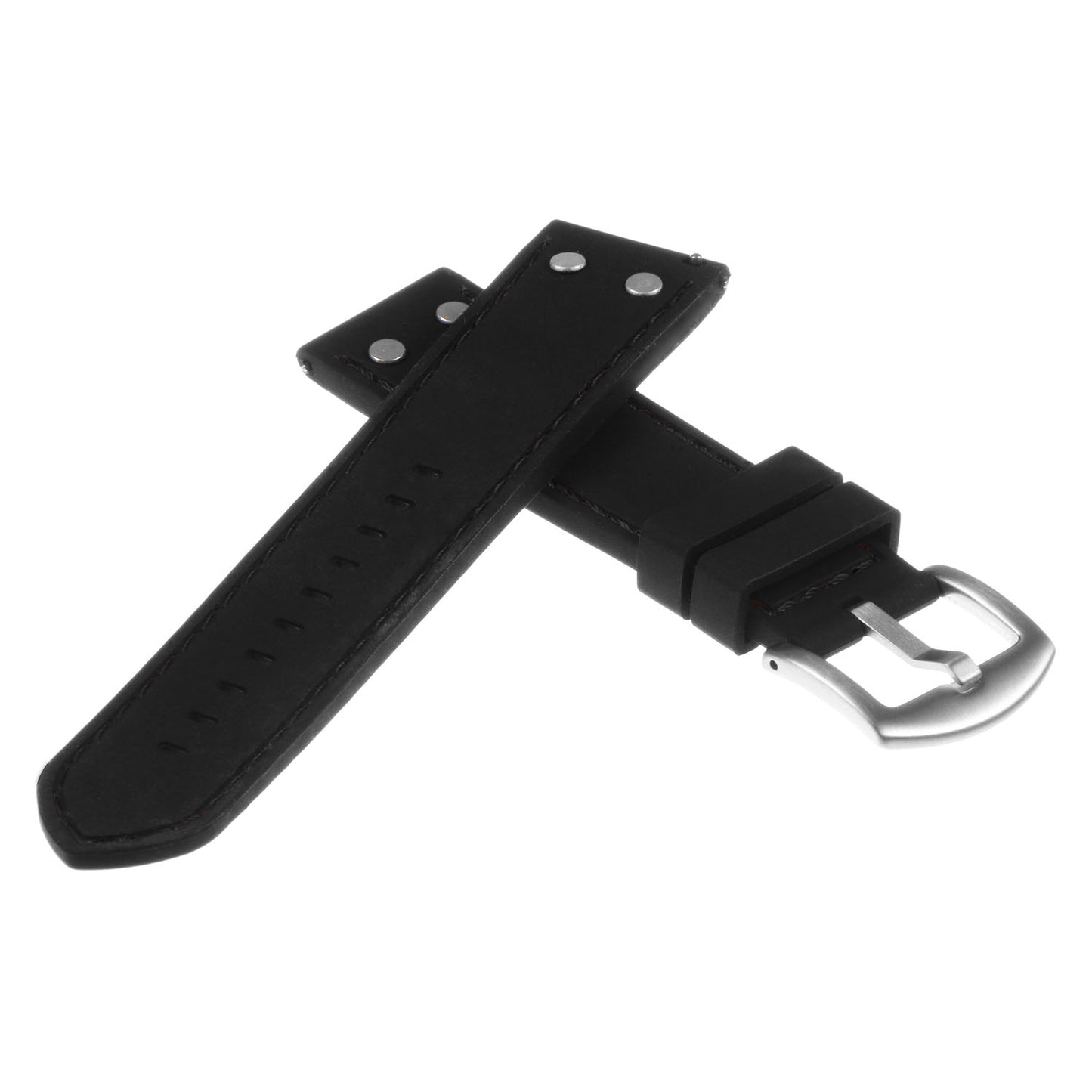 Rubber Aviator Strap with Rivets - Quick Release