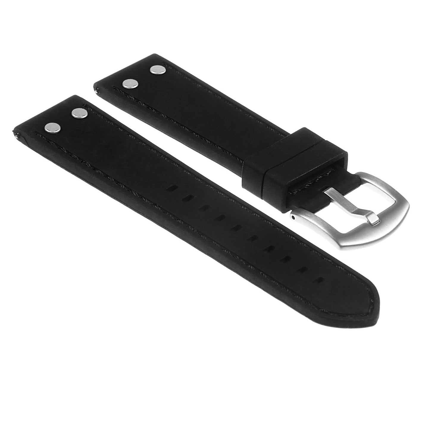 Rubber Aviator Strap with Rivets - Quick Release