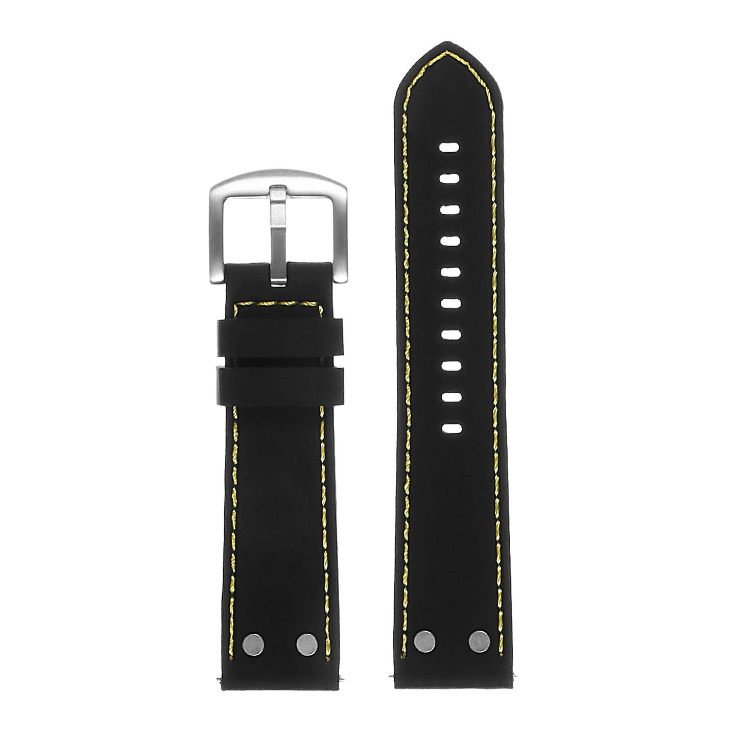 Rubber Aviator Strap with Rivets - Quick Release