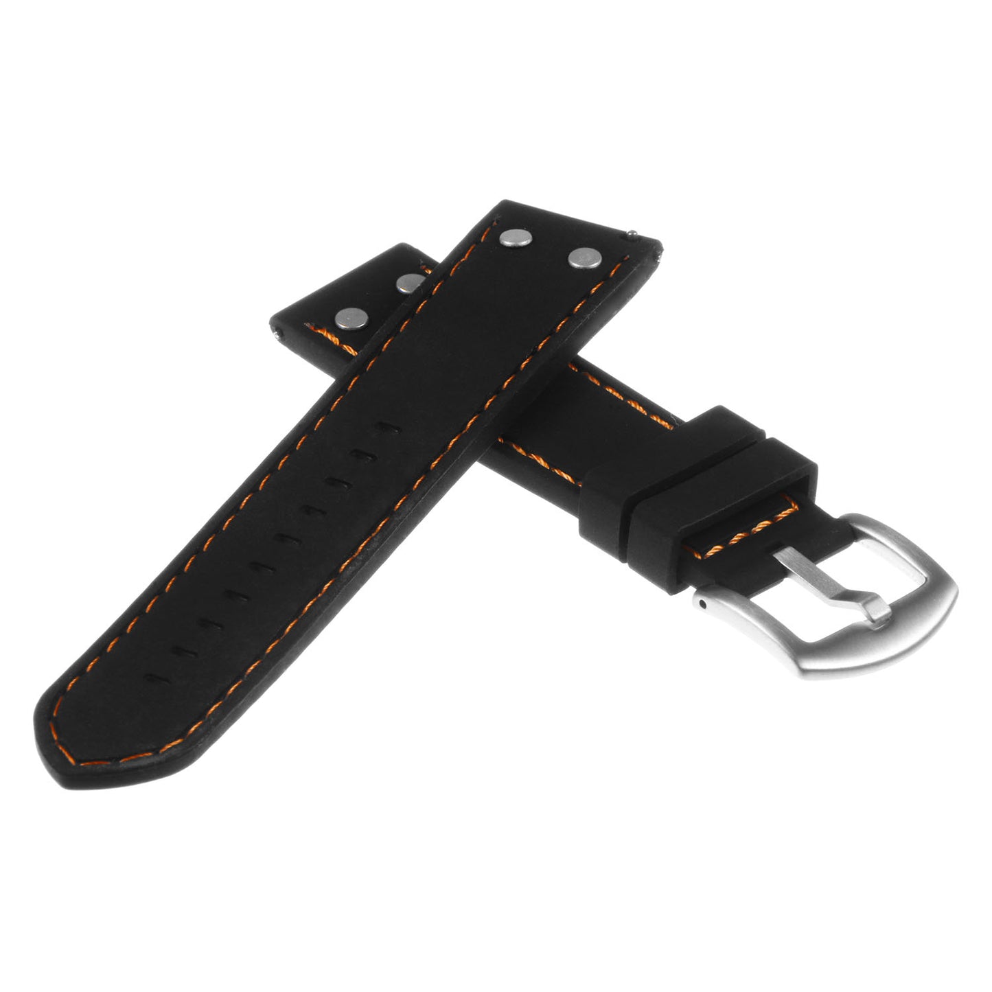 Rubber Aviator Strap with Rivets - Quick Release