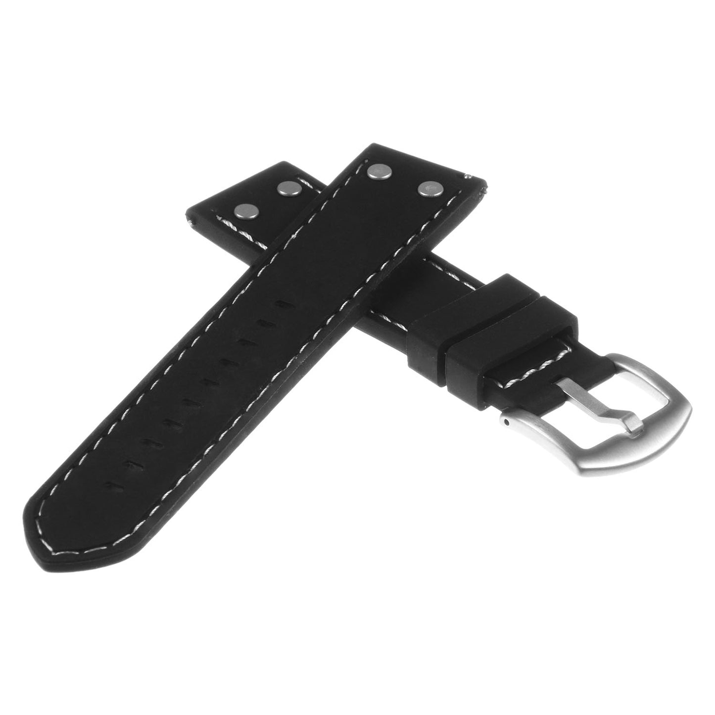 Rubber Aviator Strap with Rivets - Quick Release