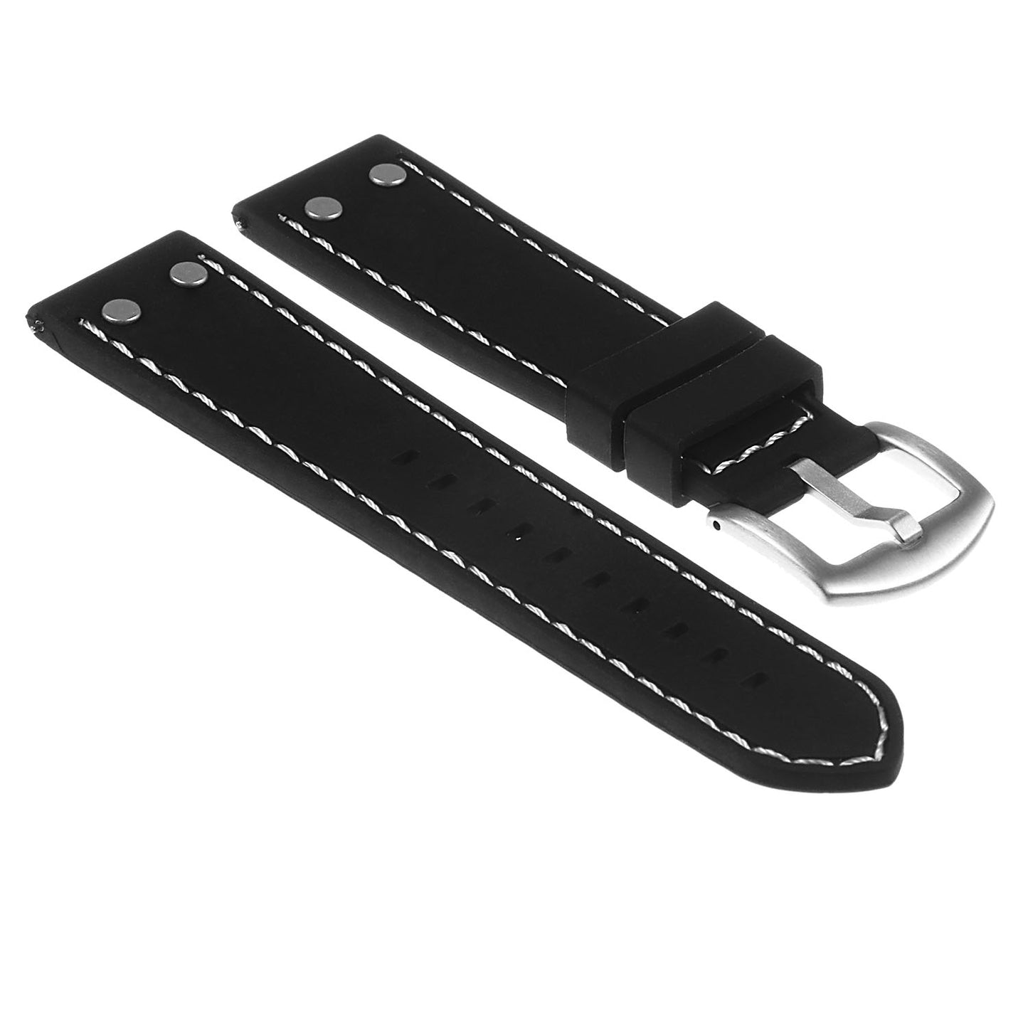 Rubber Aviator Strap with Rivets - Quick Release