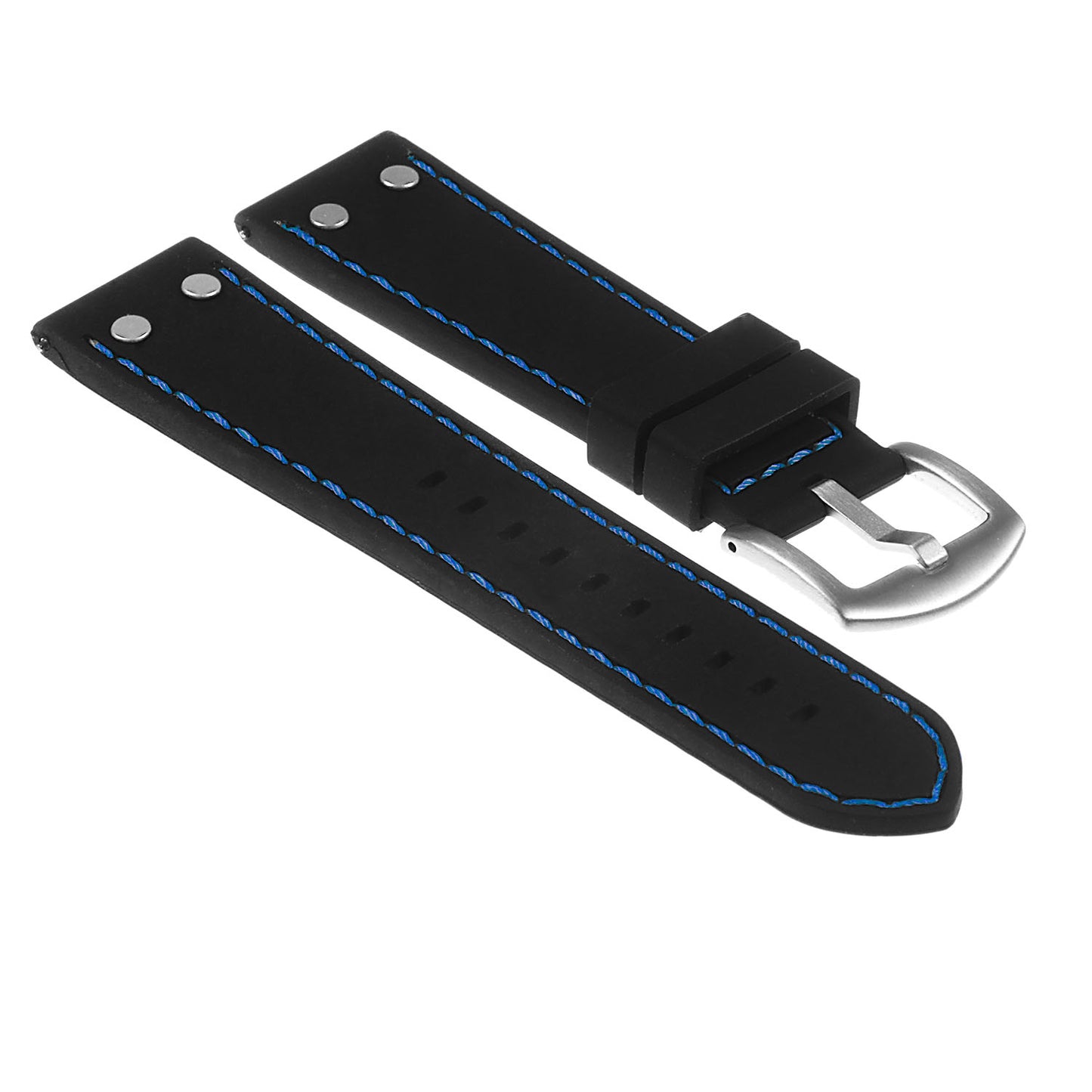 Rubber Aviator Strap with Rivets - Quick Release