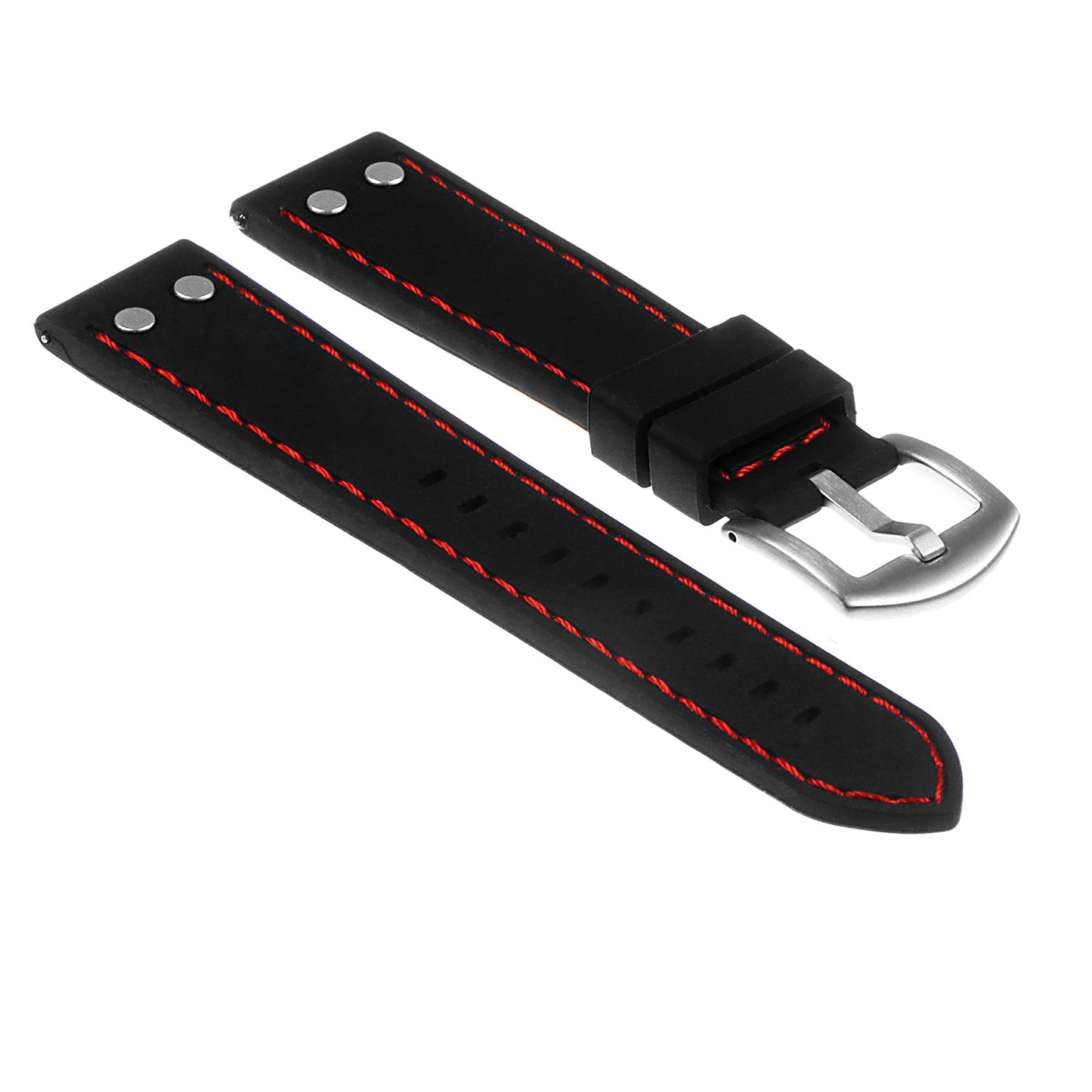 Rubber Aviator Strap with Rivets - Quick Release