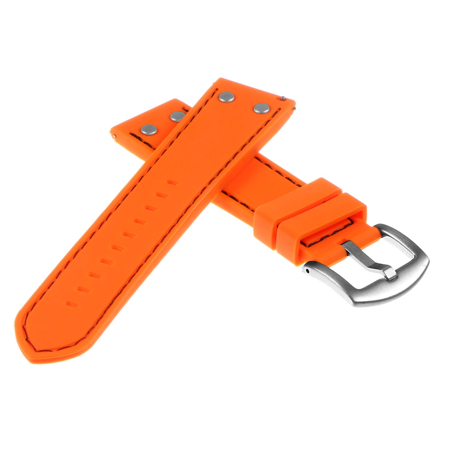 Rubber Aviator Strap with Rivets - Quick Release