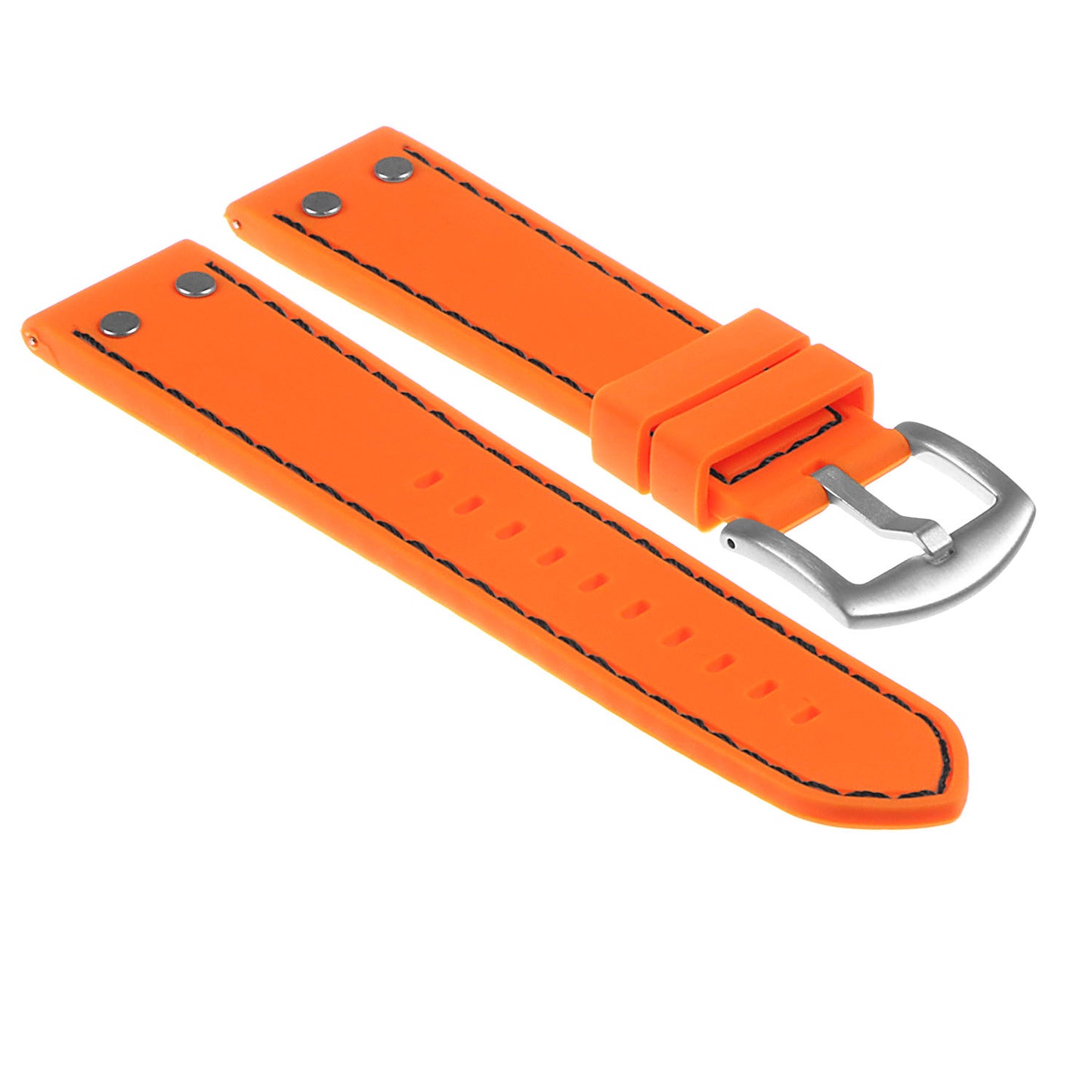 Rubber Aviator Strap with Rivets - Quick Release