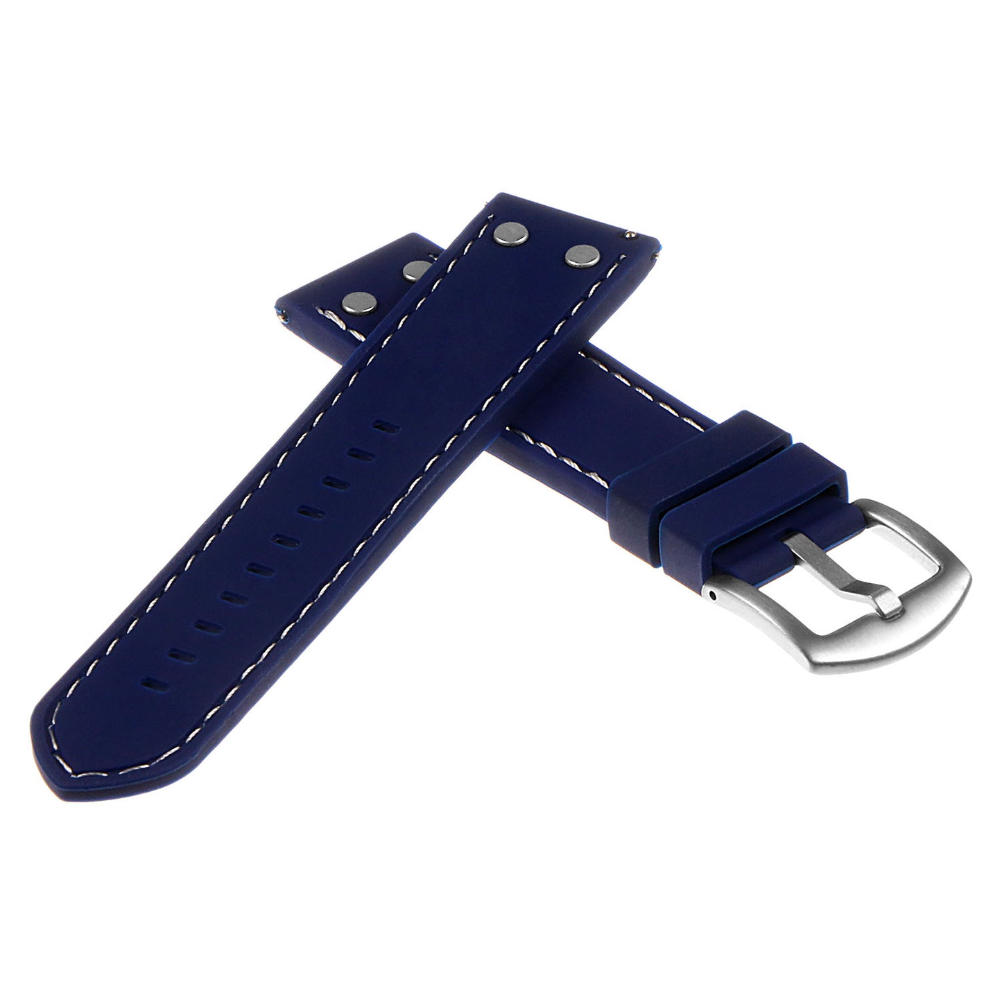 Rubber Aviator Strap with Rivets - Quick Release