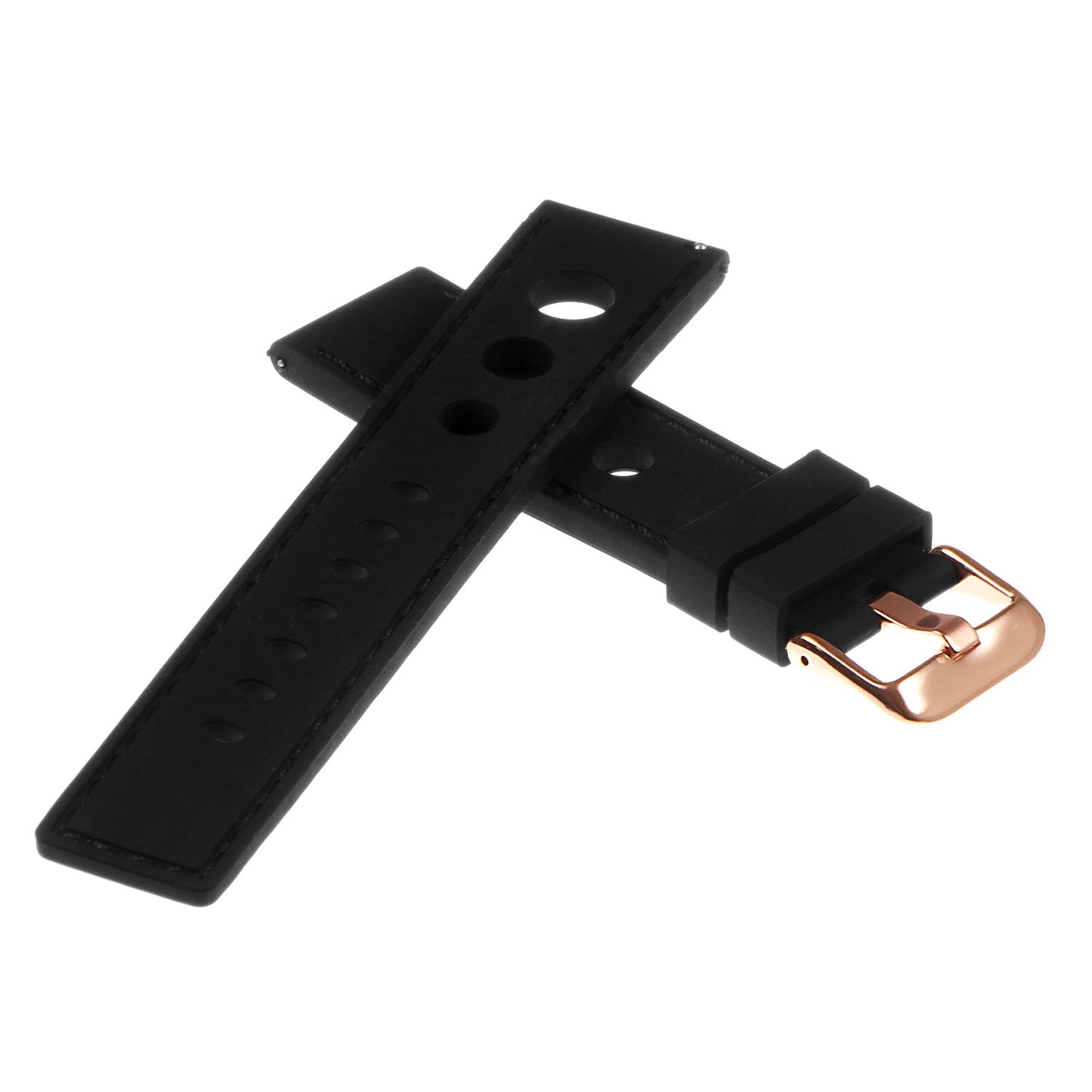 Rubber Rally Strap with Rose Gold Buckle for Apple Watch