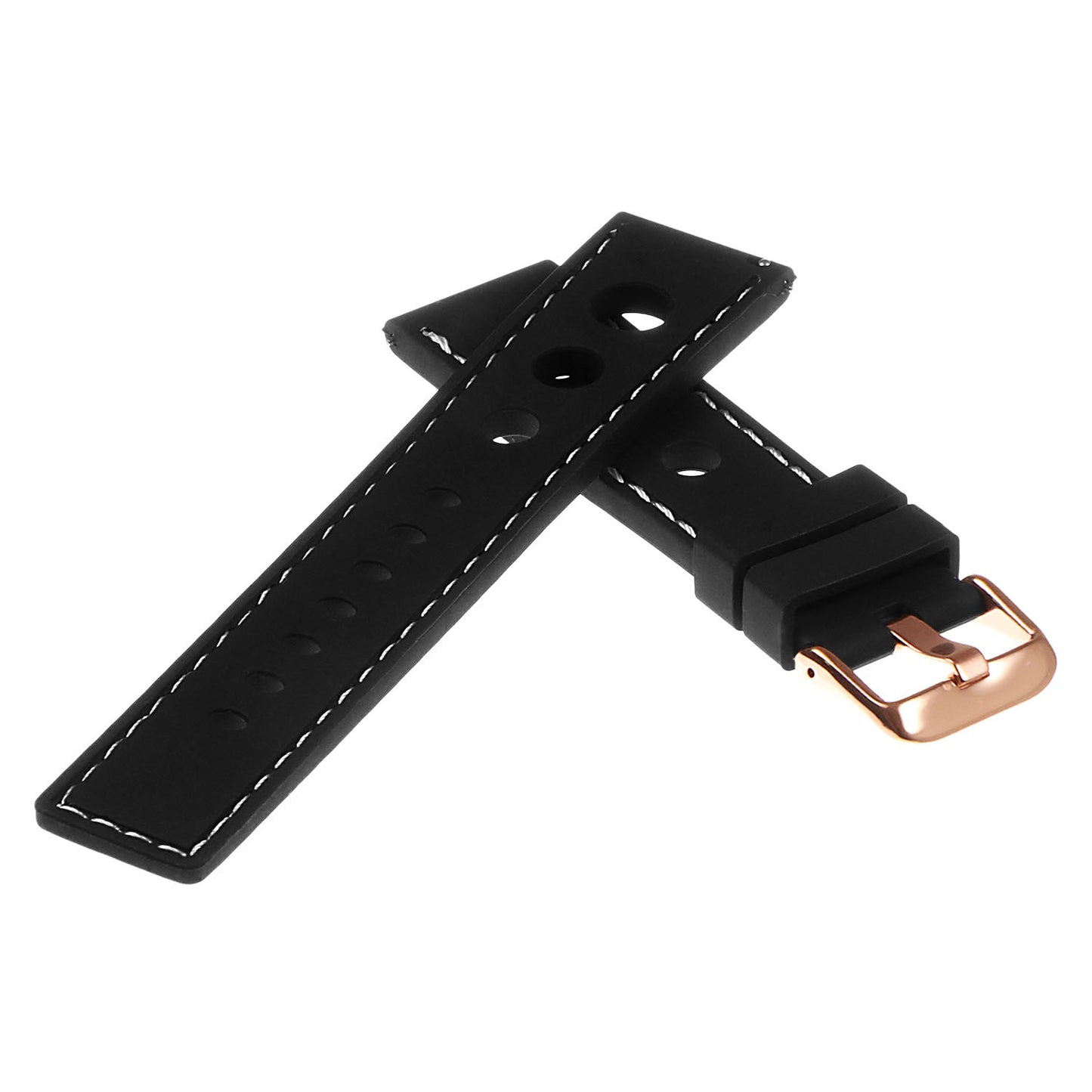 Rubber Rally Strap with Rose Gold Buckle for Apple Watch