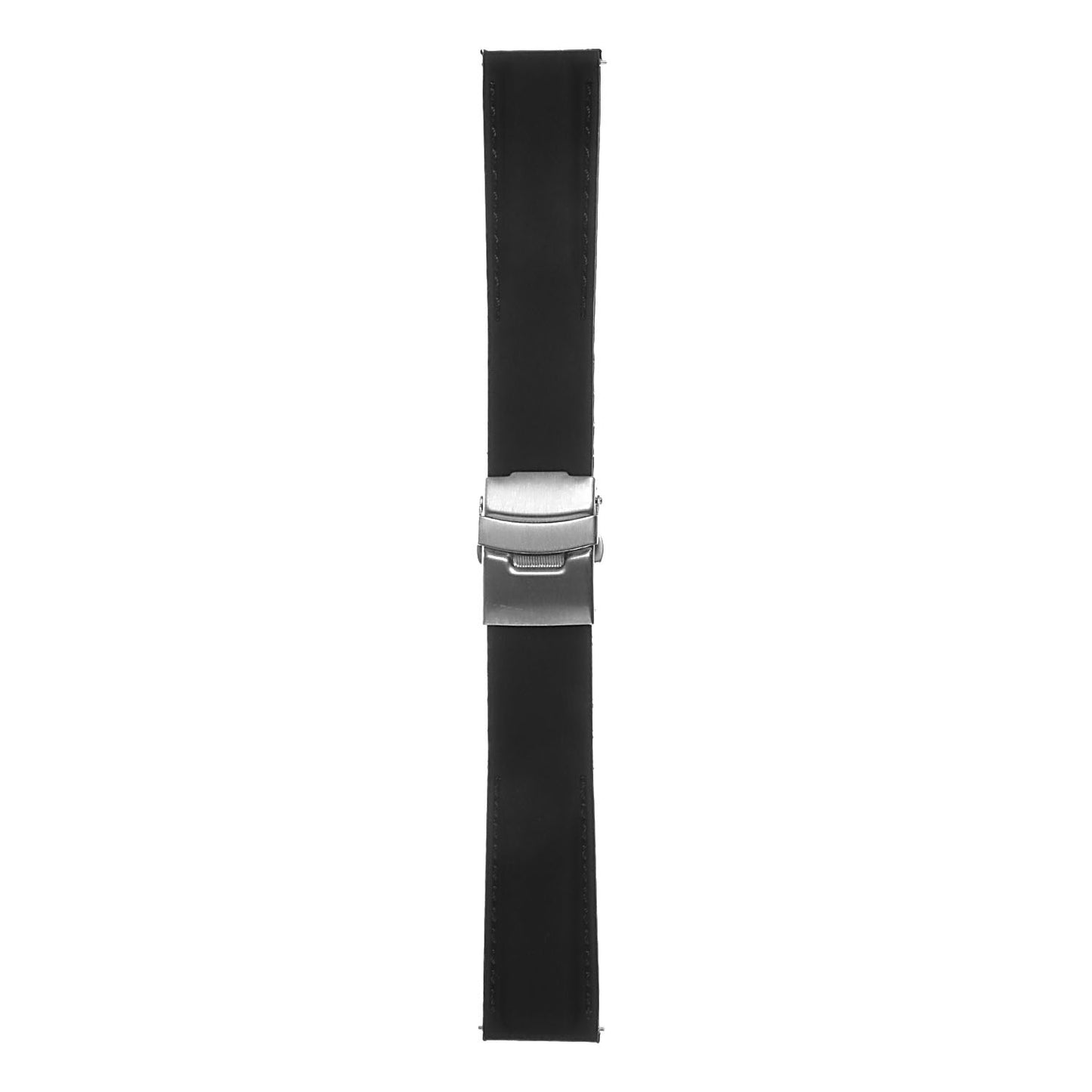 Rubber Strap with Stitching & Black Buckle for Apple Watch