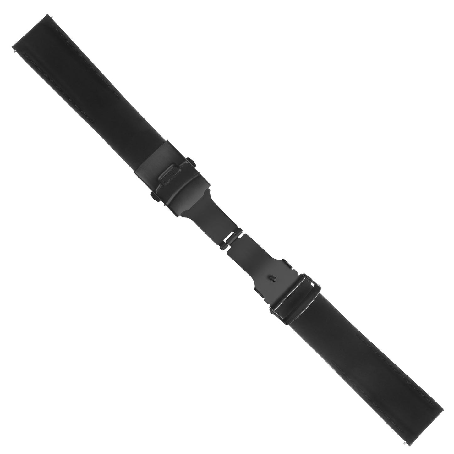 Rubber Strap with Stitching & Matte Black Clasp