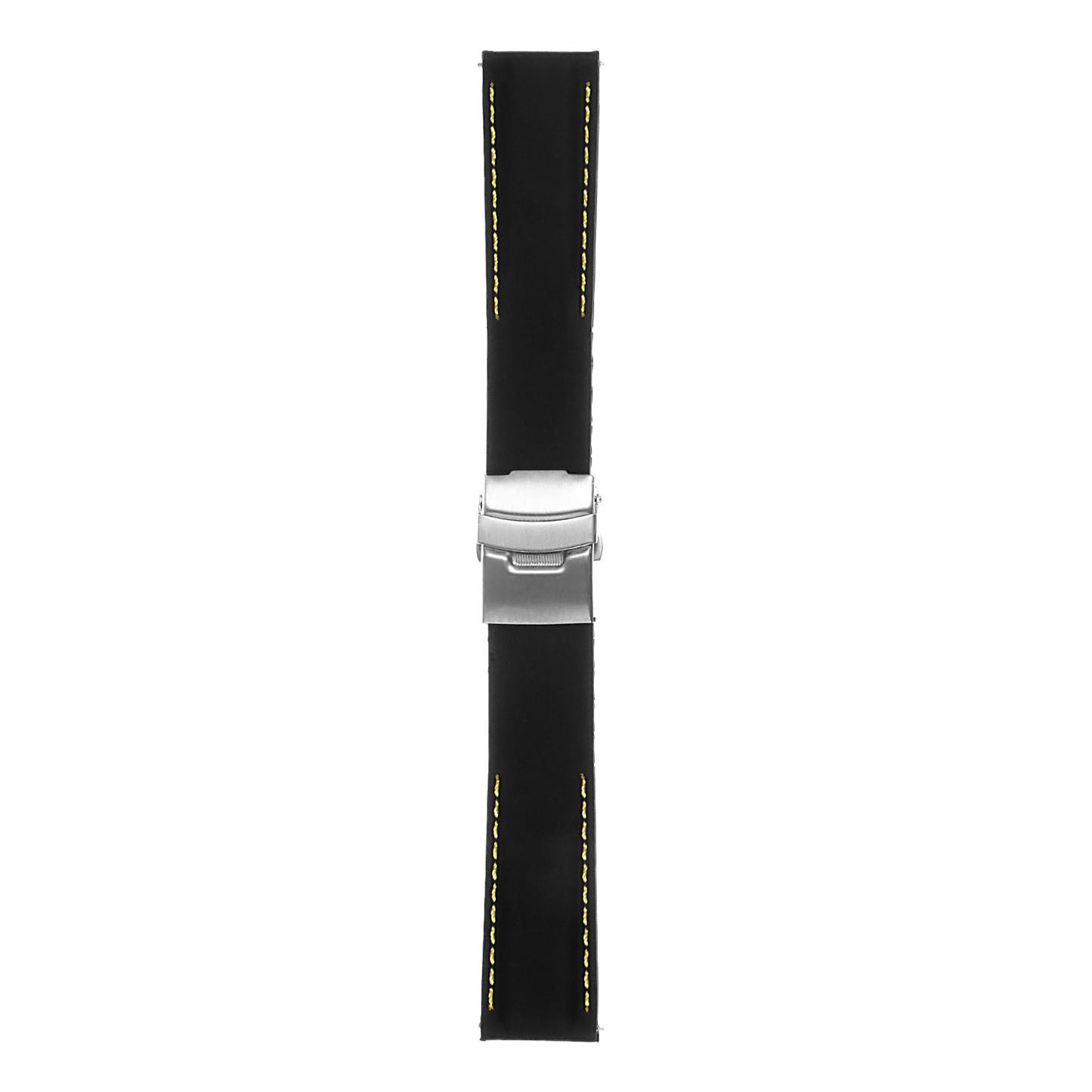 Rubber Strap with Stitching & Black Buckle for Apple Watch