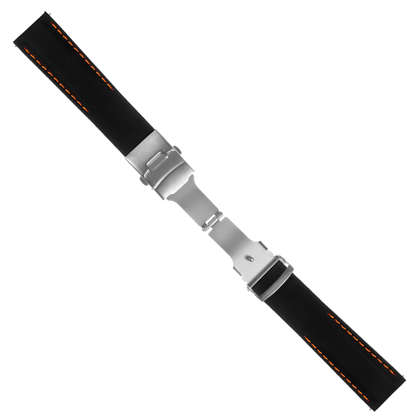 Rubber Strap with Stitching & Black Buckle for Apple Watch