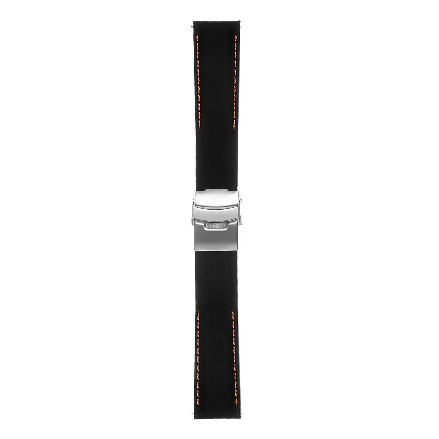 Rubber Strap with Stitching & Black Buckle for Apple Watch