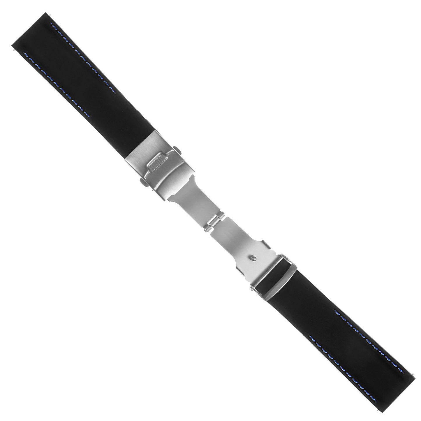 Rubber Strap with Stitching & Black Buckle for Apple Watch