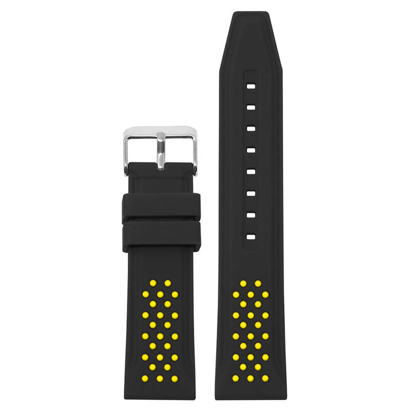 20mm Perforated Rubber Smart Watch Strap