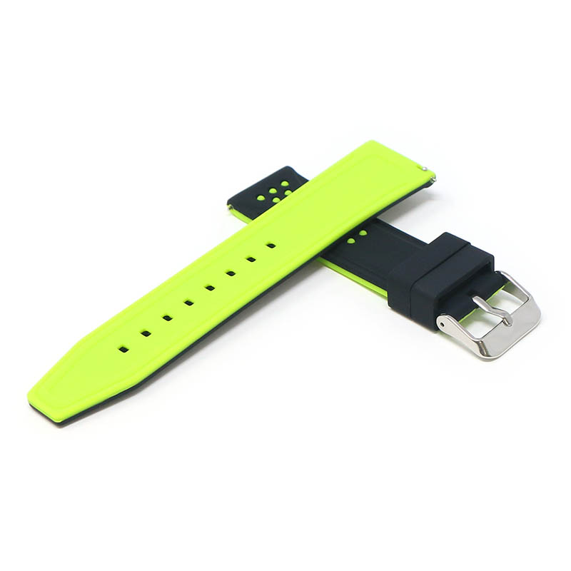 20mm Perforated Rubber Smart Watch Strap