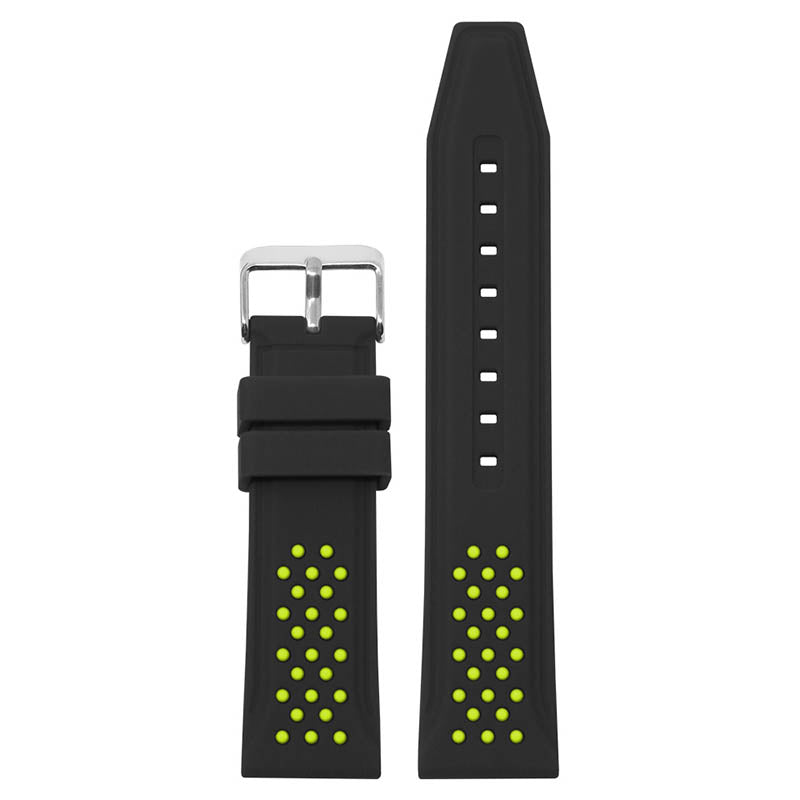 20mm Perforated Rubber Smart Watch Strap