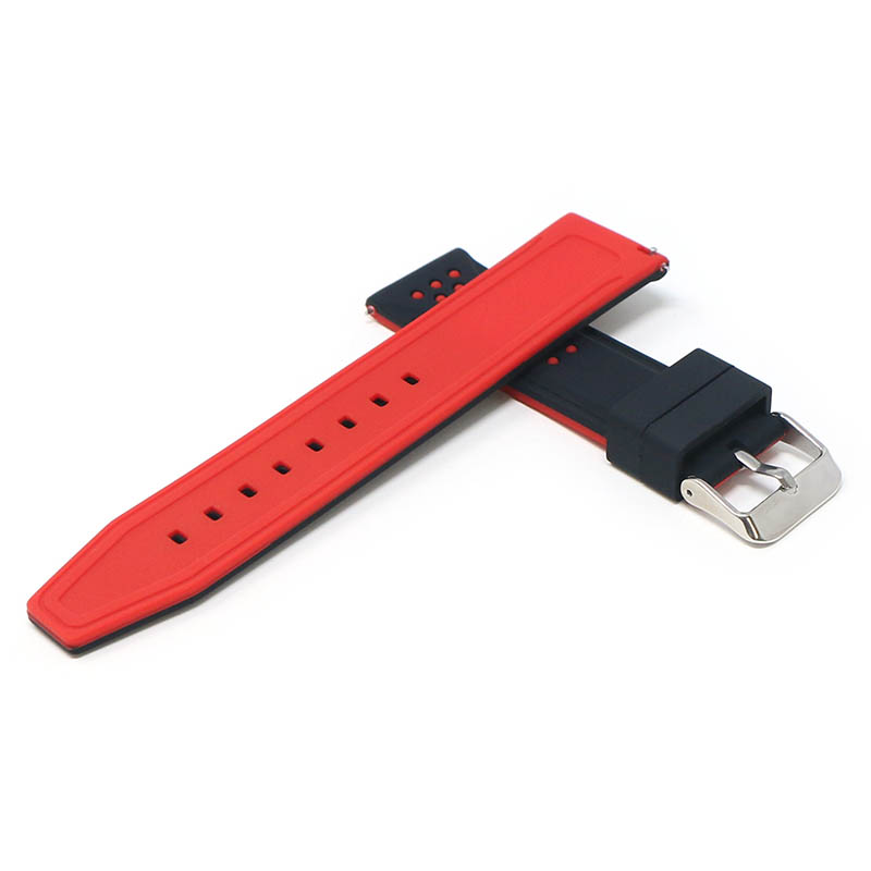 20mm Perforated Rubber Smart Watch Strap