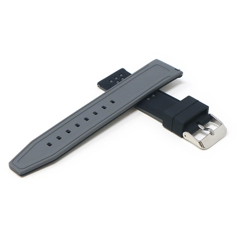 20mm Perforated Rubber Smart Watch Strap