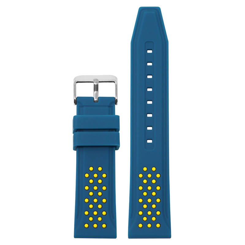 20mm Perforated Rubber Smart Watch Strap