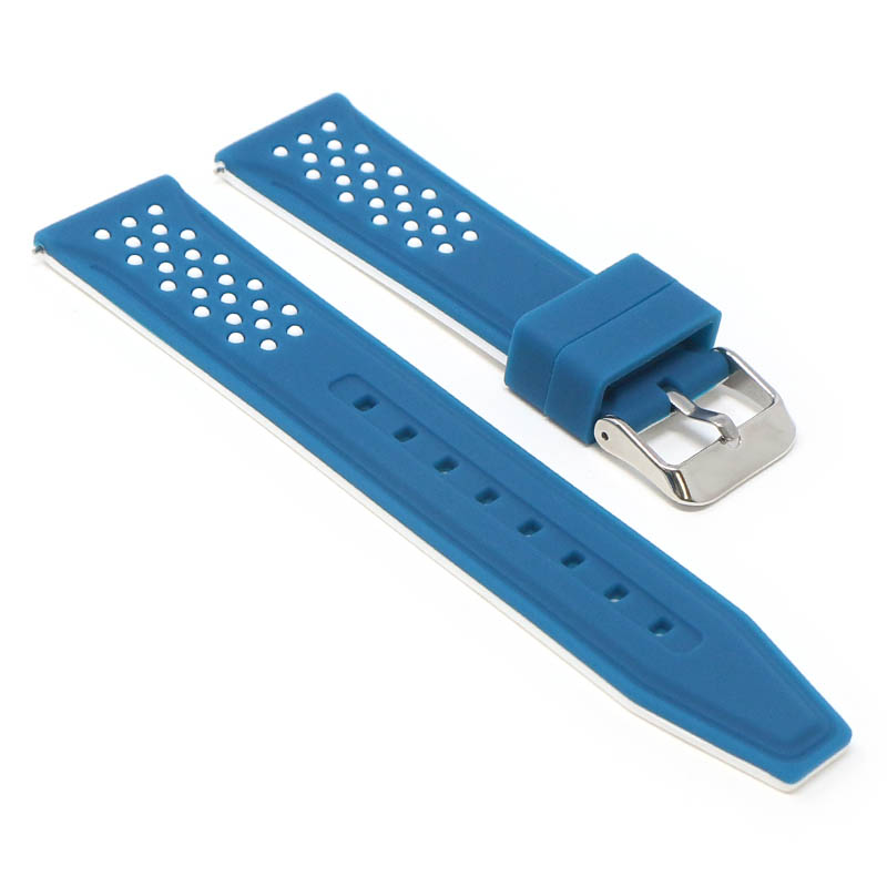 20mm Perforated Rubber Smart Watch Strap