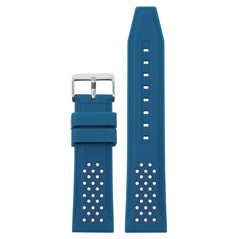 20mm Perforated Rubber Smart Watch Strap