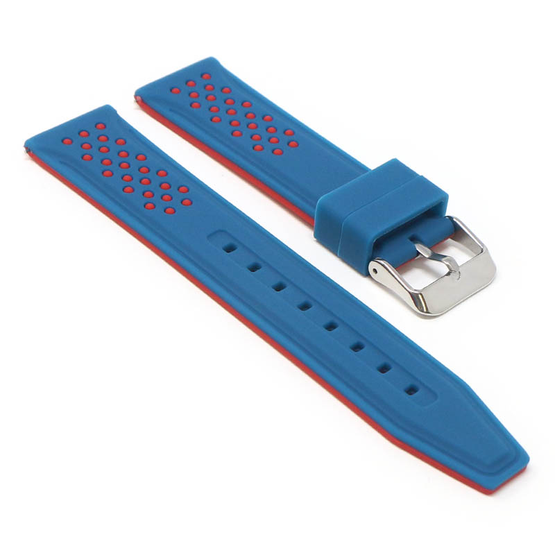 20mm Perforated Rubber Smart Watch Strap