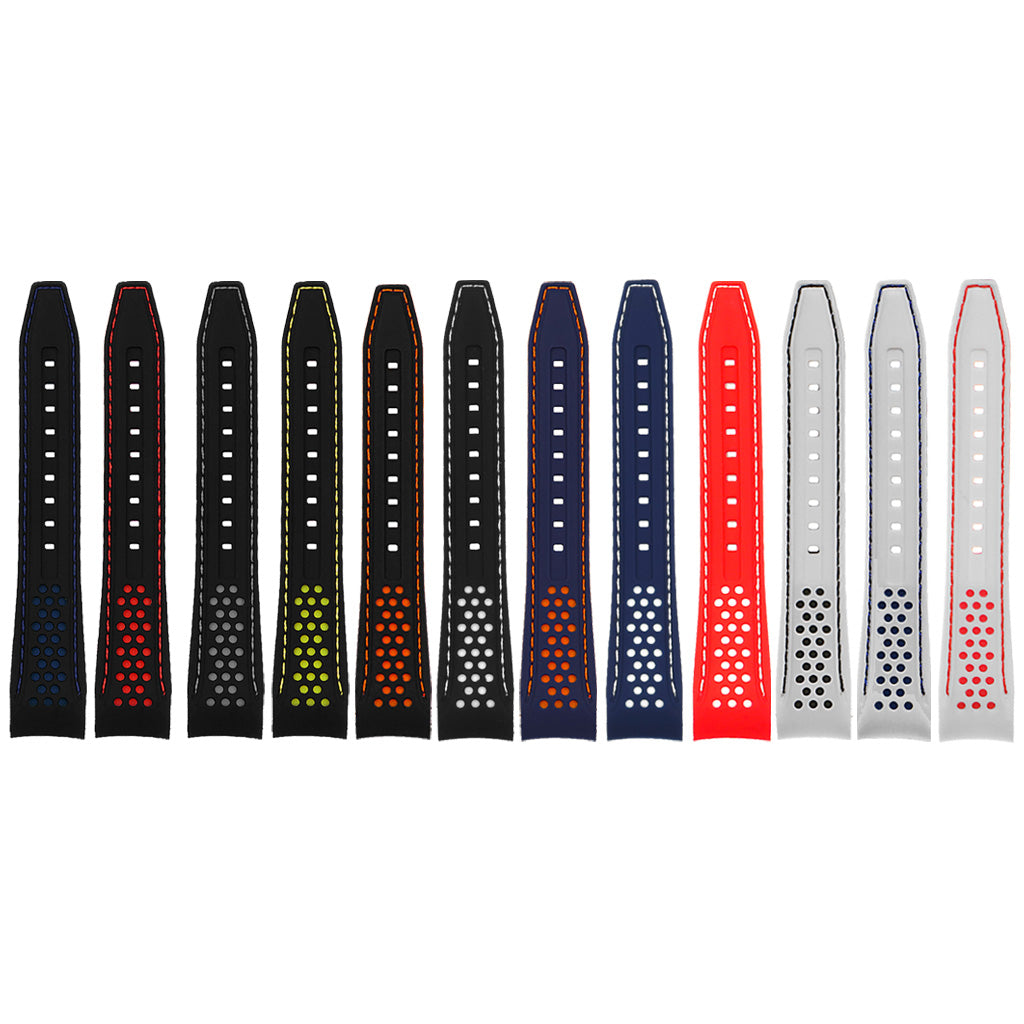 Rubber Perforated Rally Strap with Curved Ends