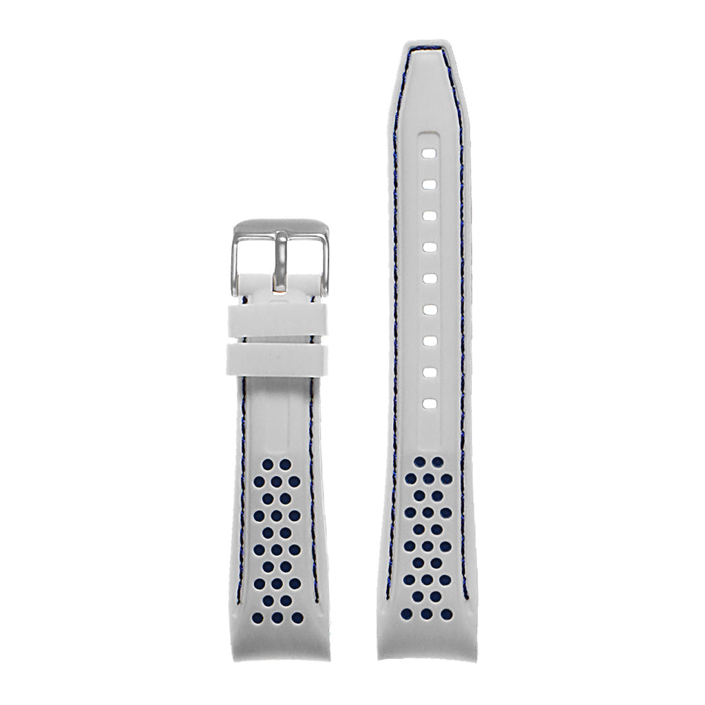 Rubber Perforated Rally Strap with Curved Ends