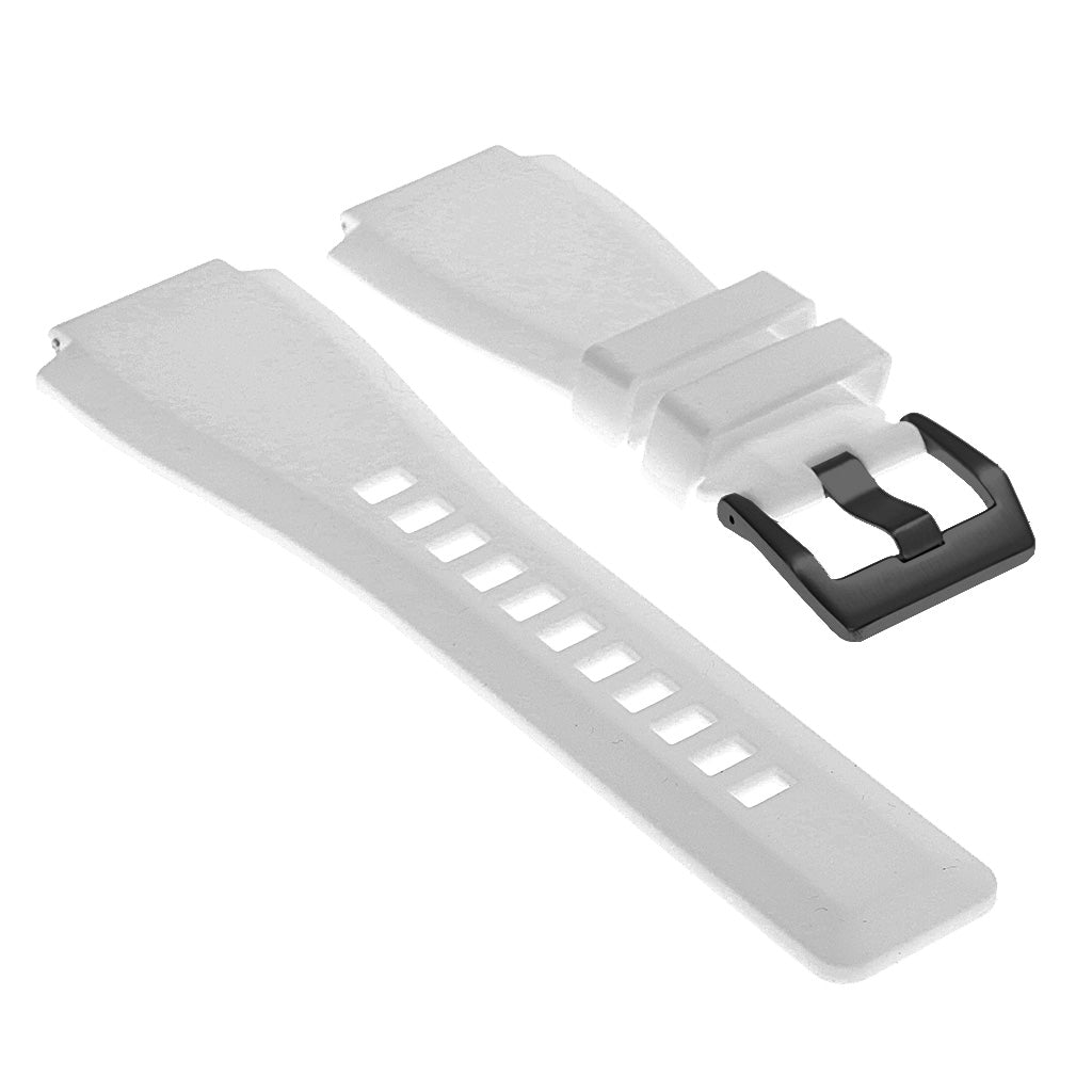 Rubber Watch Strap for Bell & Ross with Matte Black Buckle