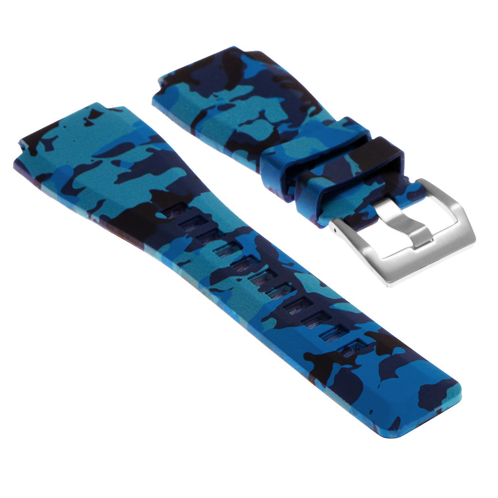 Camo Rubber Watch Strap for Bell & Ross