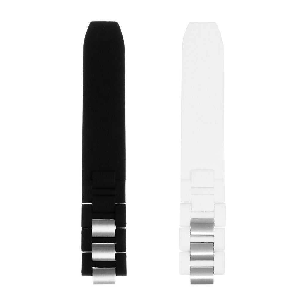 Silicone Watch Strap with Stainless Steel Links for Cartier 21 Autoscaph/Chronoscaph